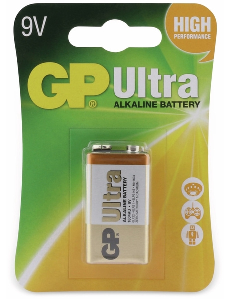 GP 9V-Blockbatterie ULTRA ALKALINE, 1 Stück - Produktbild 4