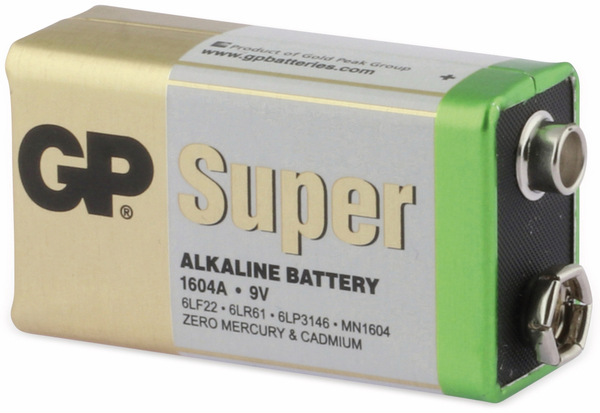 GP 9V-Block-Batterie SUPER Alkaline 1 Stück - Produktbild 2