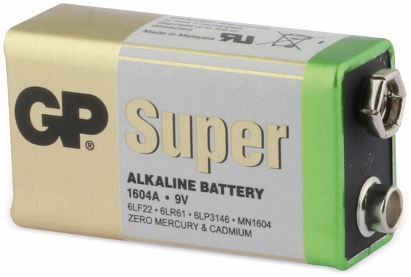 GP 9V-Block-Batterie SUPER Alkaline 1 Stück - Produktbild 3