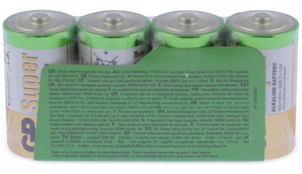 GP Baby-Batterie-Set SUPER Alkaline 4 Stück - Produktbild 6