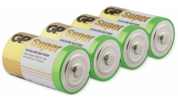 GP Mono-Batterie-Set SUPER Alkaline 4 Stück - Produktbild 2