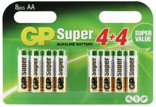 GP Mignon-Batterie-Set SUPER Alkaline, 8 Stück - Produktbild 5
