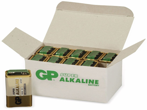 GP 9V-Block-Batterie-Set SUPER Alkaline 10 Stück