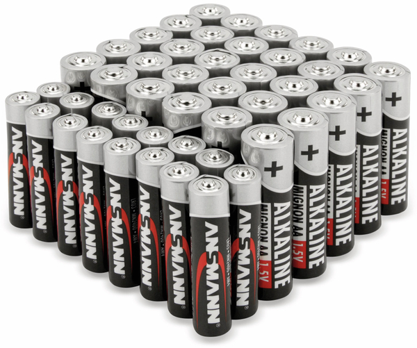 Ansmann Batterie-Set, Alkaline, 30x AA, 16x AAA, 46 Stück