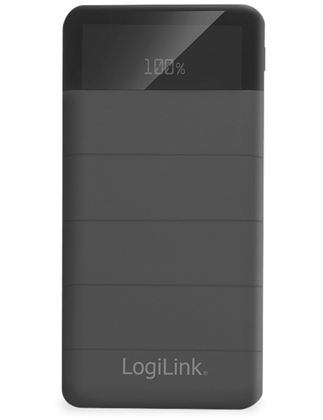 LogiLink USB-Powerbank PA0193, 10000 mAh, 3x USB Ausgang, schwarz