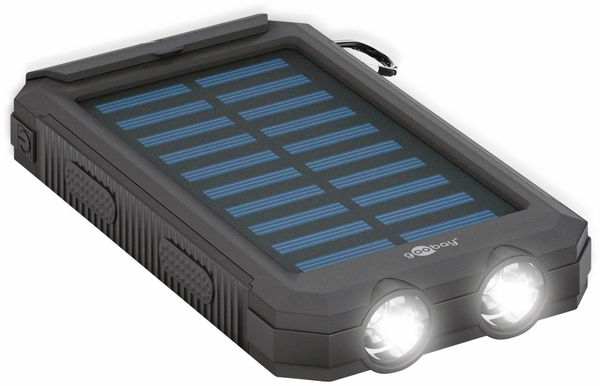 GOOBAY USB Powerbank Outdoor Solar, 8000 mAh, schwarz, 49216 - Produktbild 4