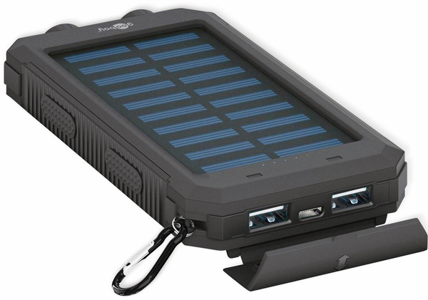 GOOBAY USB Powerbank Outdoor Solar, 8000 mAh, schwarz, 49216 - Produktbild 5
