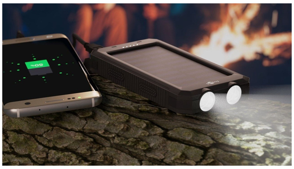 GOOBAY USB Powerbank Outdoor Solar, 8000 mAh, schwarz, 49216 - Produktbild 9