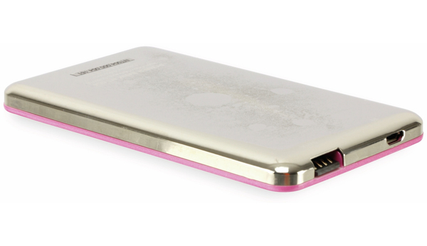 USB Powerbank, NINETEC, NT004, rosa, 5000mAh - Produktbild 3