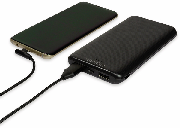 LogiLink USB Powerbank PA0206, 10000 mAh, LiPo, schwarz, 2x USB Ausgang - Produktbild 2
