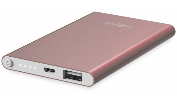 Ansmann USB Powerbank 4 Ah, rosa, 4.000 mAh - Produktbild 2