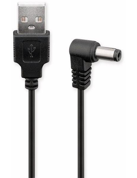GOOBAY USB-Stromversorgungskabel 55157, zu DC-Geräten, 5,5x2,1 mm, 0,5 m
