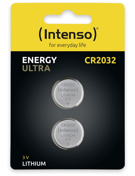 INTENSO Lithium-Knopfzelle CR2032, 2 Stück