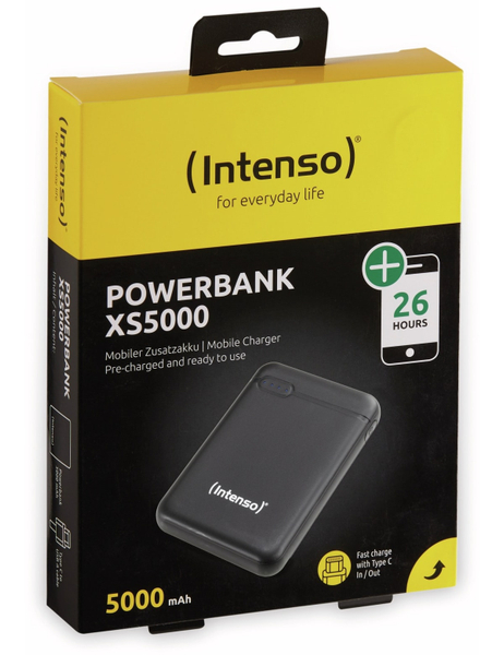 INTENSO USB Powerbank 7313520, XS 5000, 5.000 mAh, schwarz - Produktbild 5