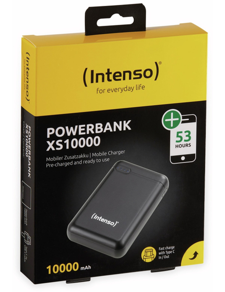 INTENSO USB Powerbank 7313530 XS 10000, 10.000 mAh, schwarz - Produktbild 5