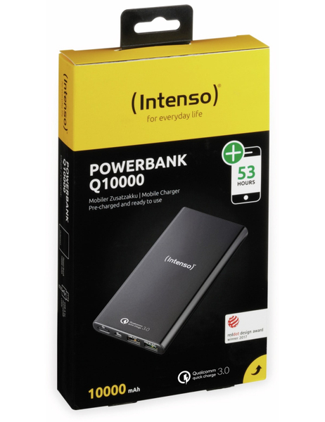 Intenso USB Powerbank 7334530 Q10000, 10.000 mAh, schwarz - Produktbild 5