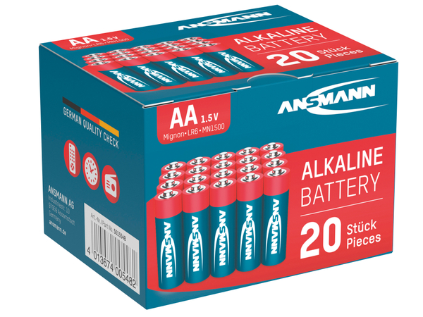 ANSMANN Mignon-Batterie-Set, Alkaline, 20 Stück in einer Box, 1,5 V- - Produktbild 3