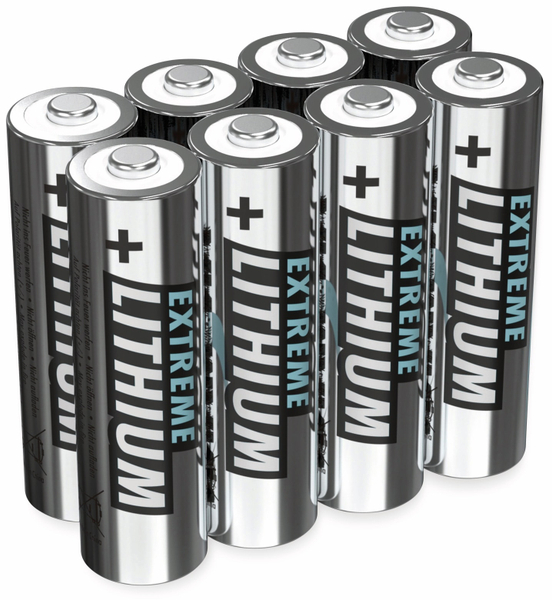 ANSMANN Mignon-Batterie, Lithium, AA, 1,5 V-, 8 Stück