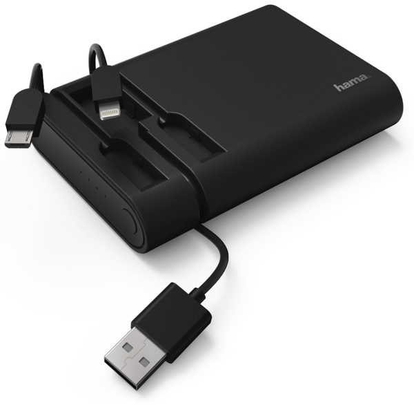 Hama USB Powerbank 119495, 10.400 mAh, schwarz