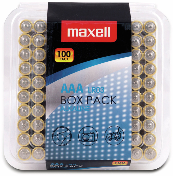 MAXELL Micro-Batterie Alkaline, AAA, LR03, 100er Box