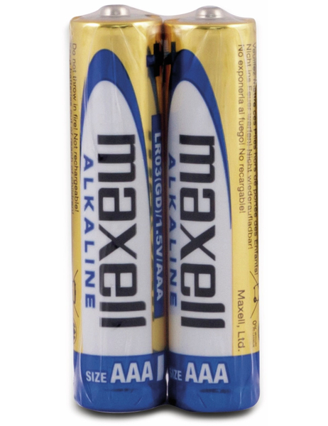 MAXELL Micro-Batterie Alkaline, AAA, LR03, 2 Stück