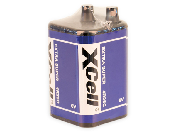 XCELL 6V-Block-Batterie Zink-Kohle, 4R25, 9500 mAh, 1 Stück