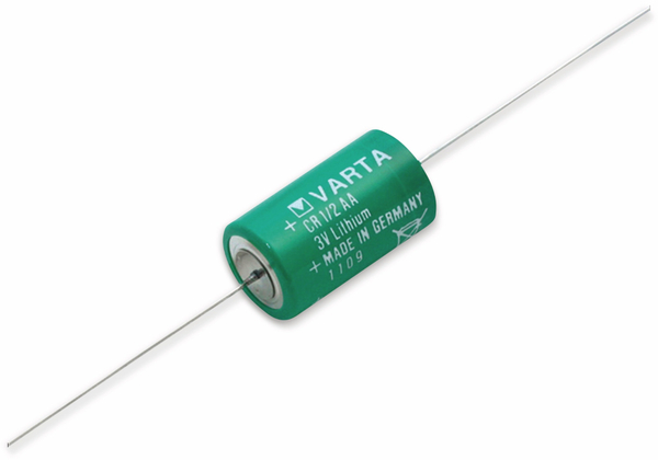 VARTA Lithium-Batterie CR 1/2AA-CD, mit Axialdraht, 3 V-, 950 mAh