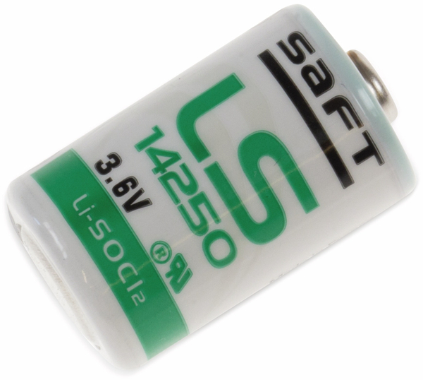 SAFT Lithium-Batterie LS 14250, 1/2 AA (Mignon), 3,6 V-, 1200 mAh