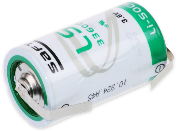 SAFT Lithium-Batterie LS 33600-CNR, D, mit U-Lötfahne, 3,6 V-, 17000 mAh
