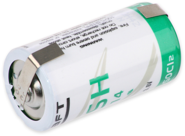 SAFT Lithium-Batterie LSH 14-CNR, C, mit U-Lötfahne, 3,6 V-, 5500 mAh