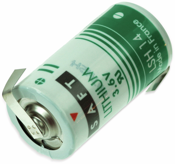 SAFT Lithium-Batterie LSH 14-CNR, C, mit Z-Lötfahne, 3,6 V-, 5500 mAh