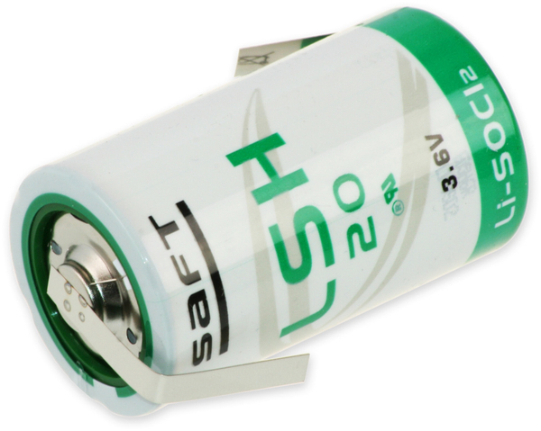 SAFT Lithium-Batterie LSH 20-CNR, D, mit Z-Lötfahne, 3,6 V, 13000 mAh