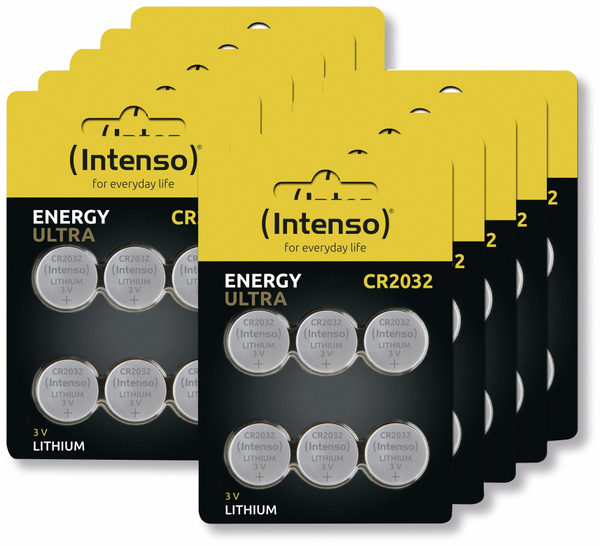 INTENSO Lithium-Knopfzellen-Set CR2032, 60er-Set