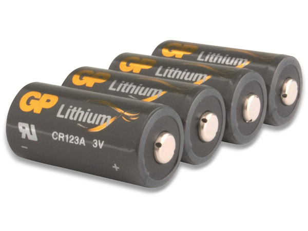 GP Lithium-Batterie CR123A, 4 Stück