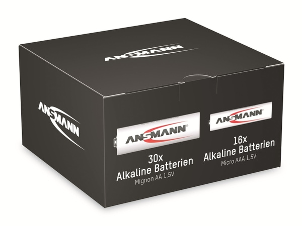 ANSMANN Batterie-Set, Alkaline, 46 Stück, 30x Mignon, 16x Micro - Produktbild 7