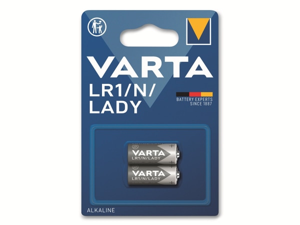 VARTA Batterie Alkaline, LR1, N, LADY, 1.5V, Electronics, 2 Stück