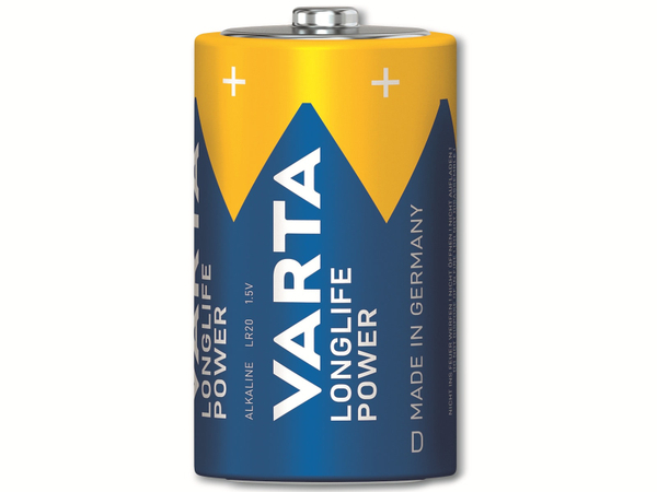 VARTA Batterie Alkaline, Mono, D, LR20, 1.5V, Longlife Power, 4 Stück - Produktbild 2