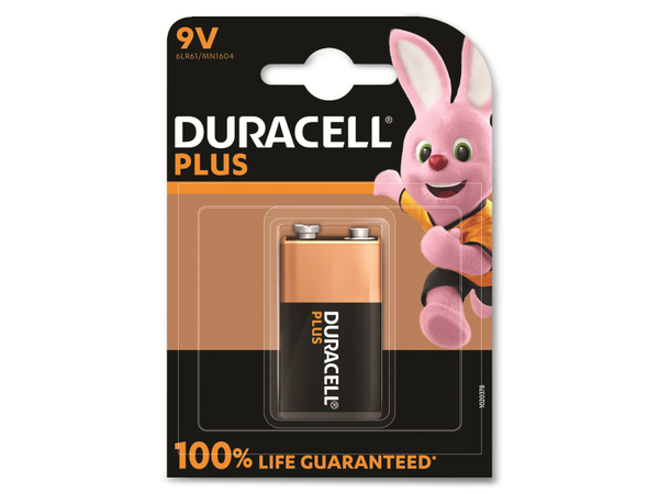 DURACELL Alkaline-Batterie E-Block, 6LR61, 9V, Plus
