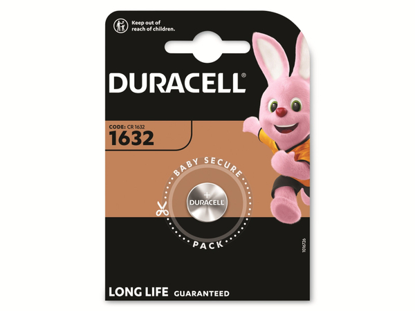 DURACELL Lithium-Knopfzelle CR1632, 3V, Electronics