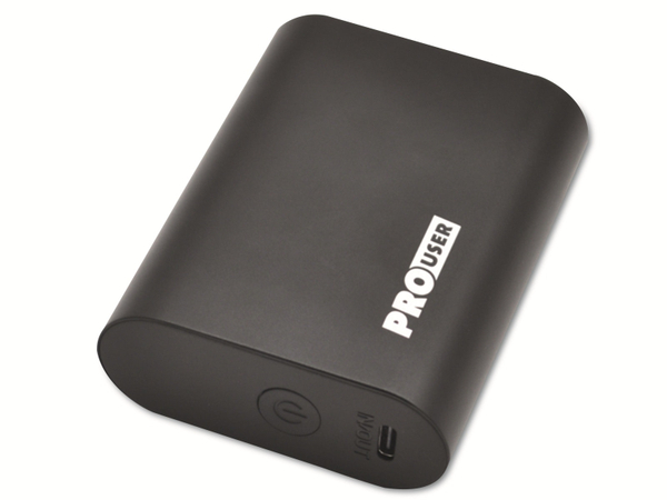 PROUSER USB Powerbank PRO USER 20158, 10.000 mAh, schwarz