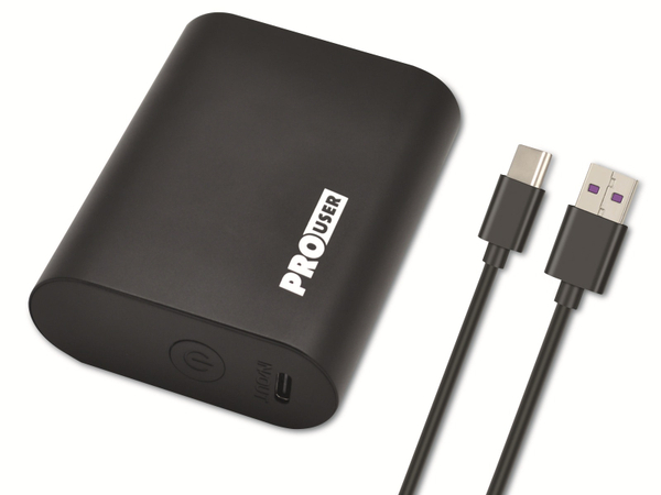 PROUSER USB Powerbank PRO USER 20158, 10.000 mAh, schwarz - Produktbild 2