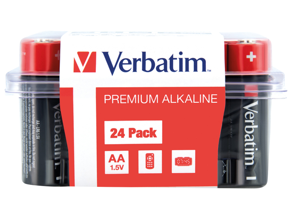VERBATIM Batterie Premium, AA, LR06, Mignon, 24 Stück
