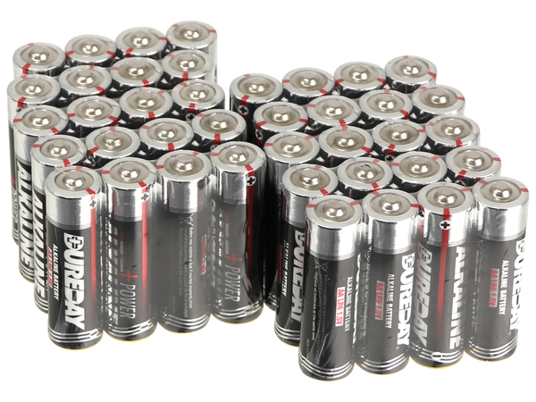 DUREDAY, Batterie, +POWER ,AA LR06, 40 Stück