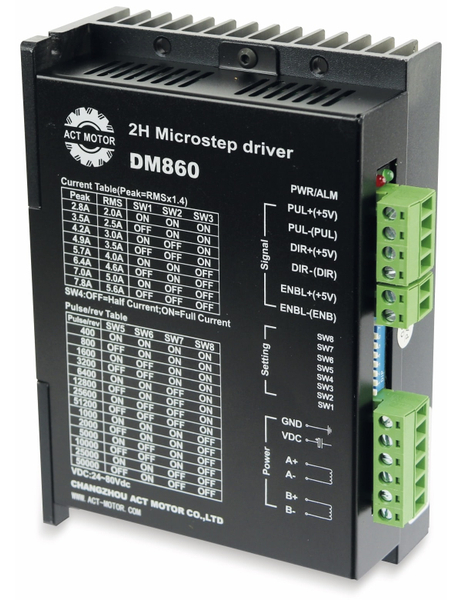 ACT MOTOR Schrittmotortreiber Nema34, DM860, 24 - 80 VDC, &lt; 6.0 A