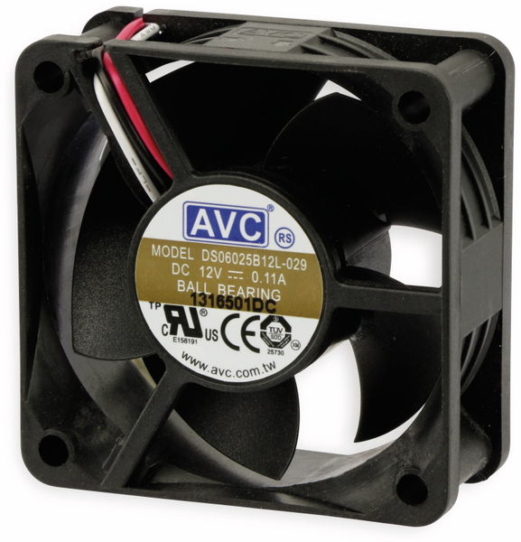 AVC Axiallüfter, DS06025B12L-029, 60x60x25, 12V-, 1,32W - Produktbild 2