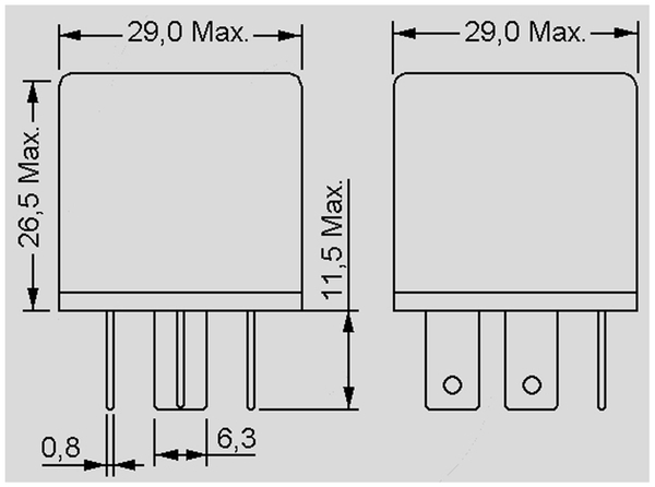 KFZ Relais 12 V-, 50 A, 1x UM, Steckanschluß - Produktbild 2