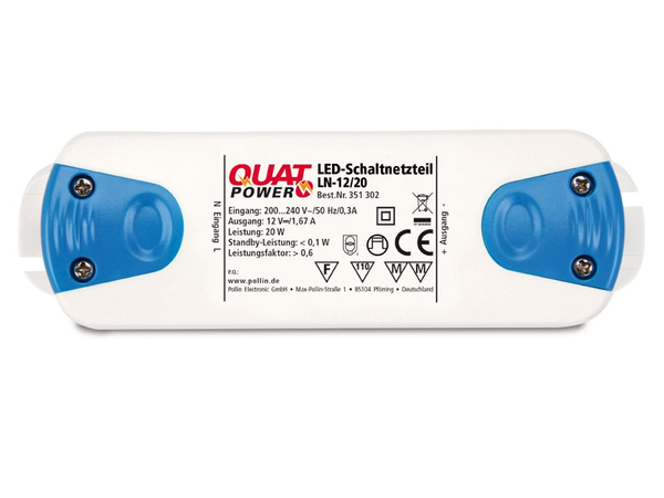 QuatPower LED-Schaltnetzteil LN-12/20, 12 V-, 20 W - Produktbild 2