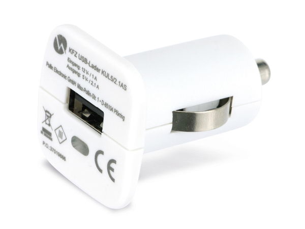QuatPower KFZ USB-Lader KUL5/2.1AS, 2,1 A, weiß - Produktbild 2