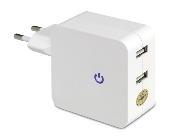 QuatPower Dual USB-Ladeadapter NUL2-5/4.2A, weiß