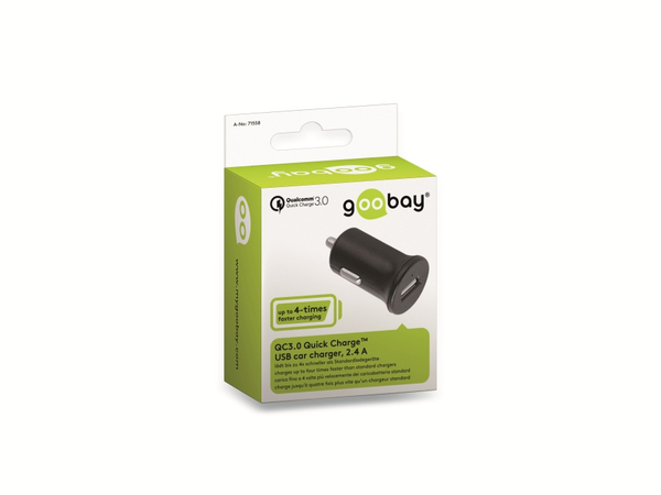 goobay QC3.0 KFZ USB-Lader 71558, 5 V-/2,4 A, Quick Charge - Produktbild 2